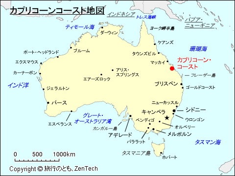 カプリコーン・コースト地図