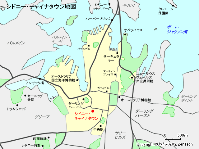 シドニー チャイナタウン地図