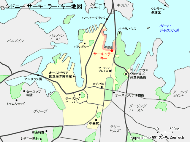 シドニー サーキュラー・キー地図