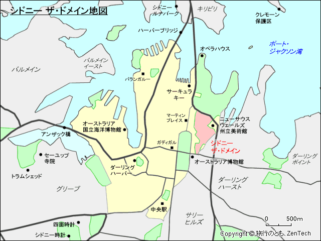 シドニー ザ・ドメイン地図