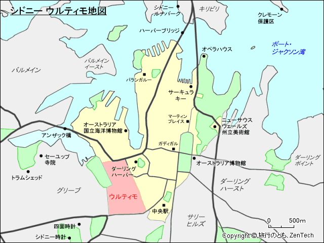 シドニー ウルティモ地図