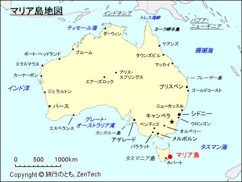 マリア島地図