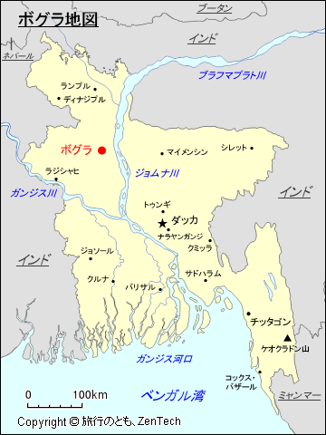 ボグラ地図