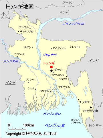 トゥンギ地図