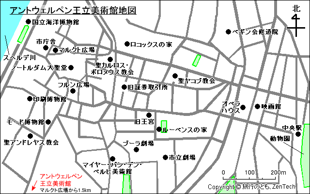 アントウェルペン王立美術館地図