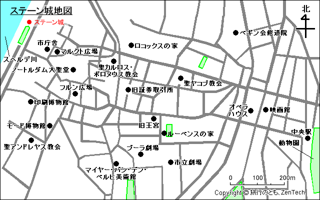 ステーン城地図