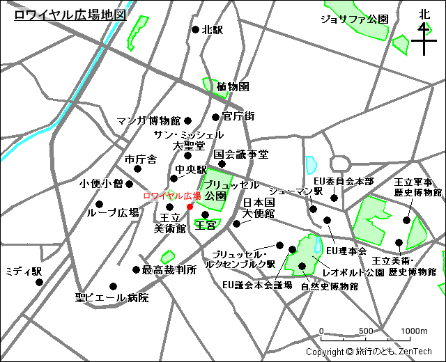 ロワイヤル広場地図