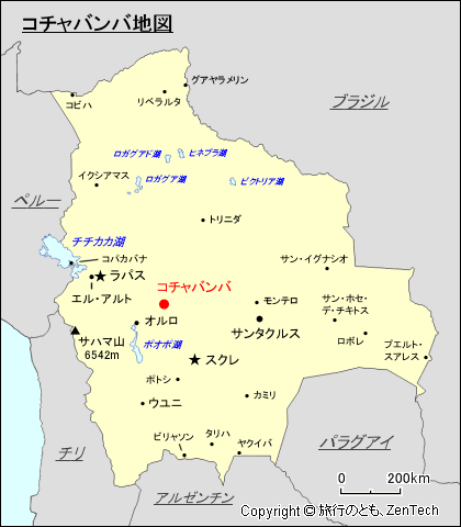 コチャバンバ地図