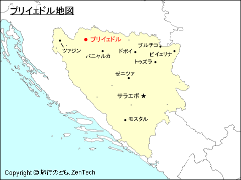 プリイェドル地図