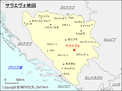 サラエヴォ地図