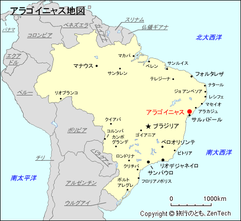 アラゴイニャス地図