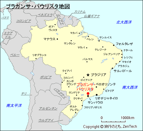 ブラガンサ・パウリスタ地図