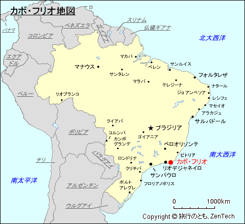 カボ・フリオ地図