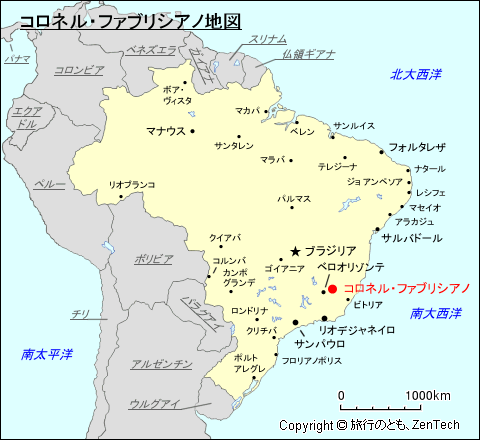 コロネル・ファブリシアノ地図