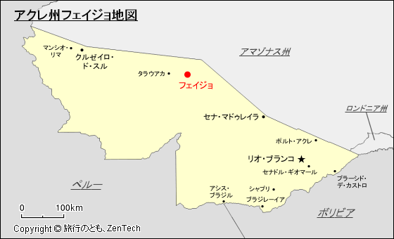 アクレ州フェイジョ地図