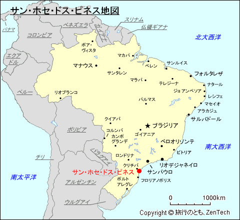 サン・ホセ・ドス・ピネス地図