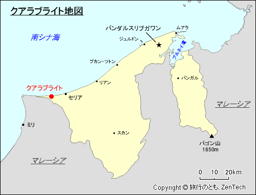 クアラブライト地図