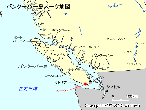 バンクーバー島スーク地図