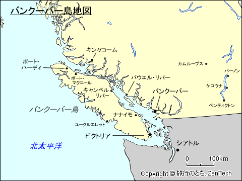 バンクーバー島地図