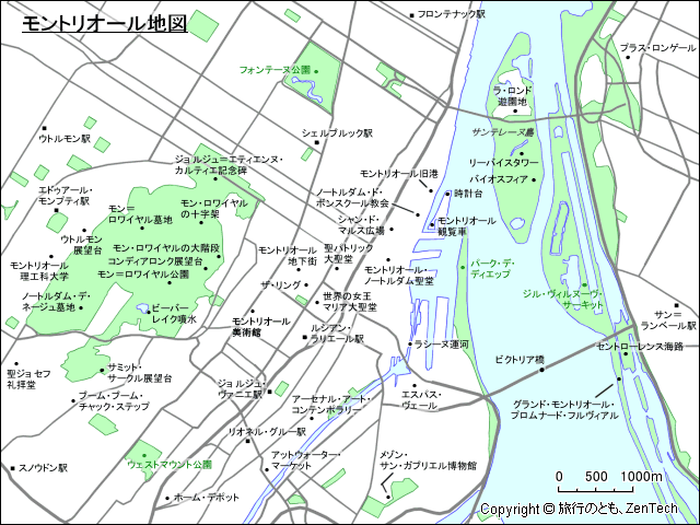 モントリオール地図
