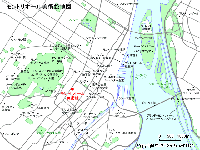 モントリオール美術館地図