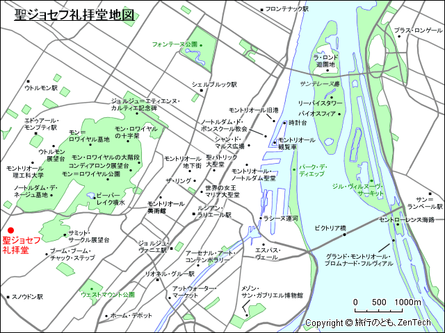 聖ジョセフ礼拝堂地図