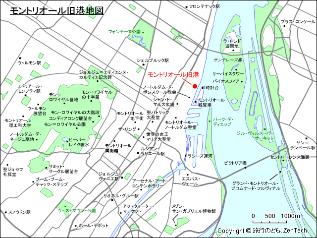 モントリオール旧港地図