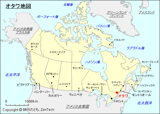 オタワ地図