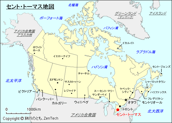 セント・トーマス地図