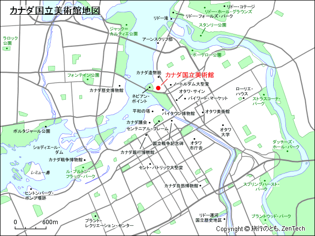 カナダ国立美術館地図
