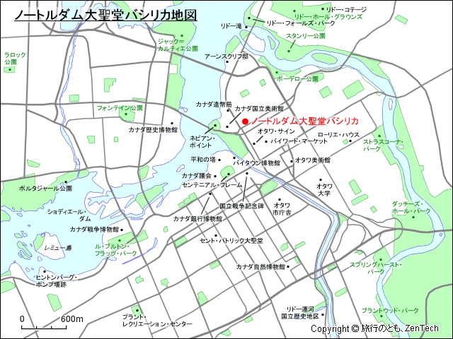 ノートルダム大聖堂バシリカ地図