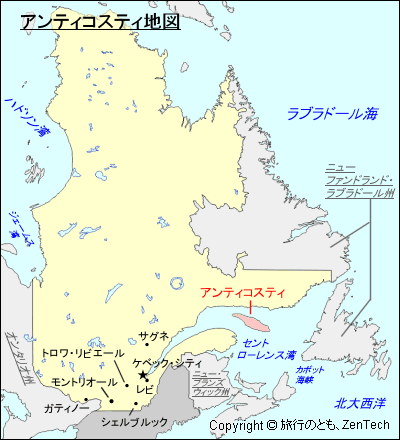 アンティコスティ地図