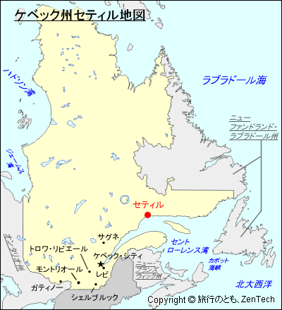 ケベック州セティル地図