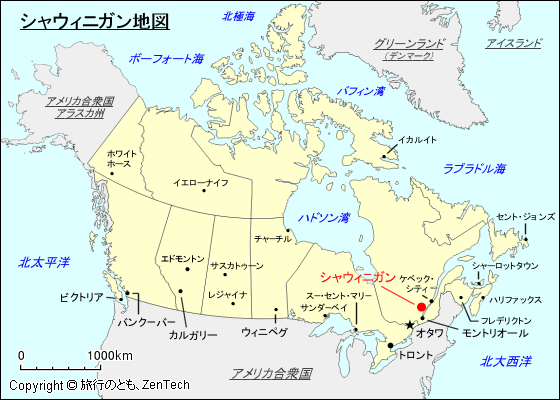 シャウィニガン地図