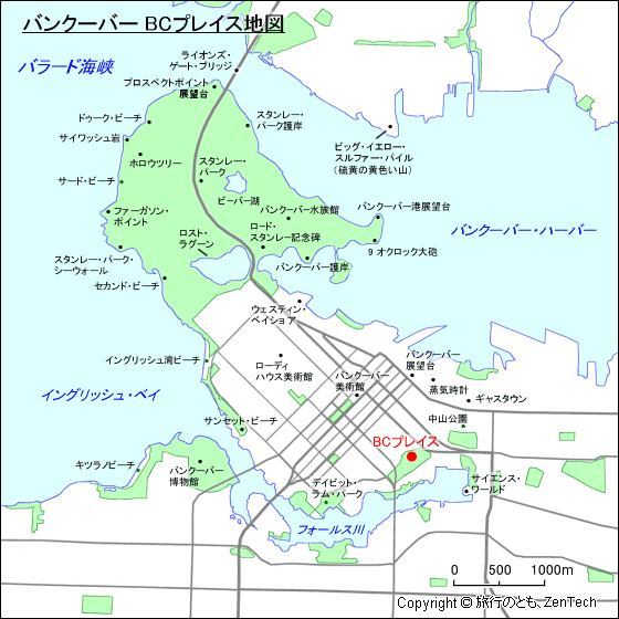 BCプレイス地図