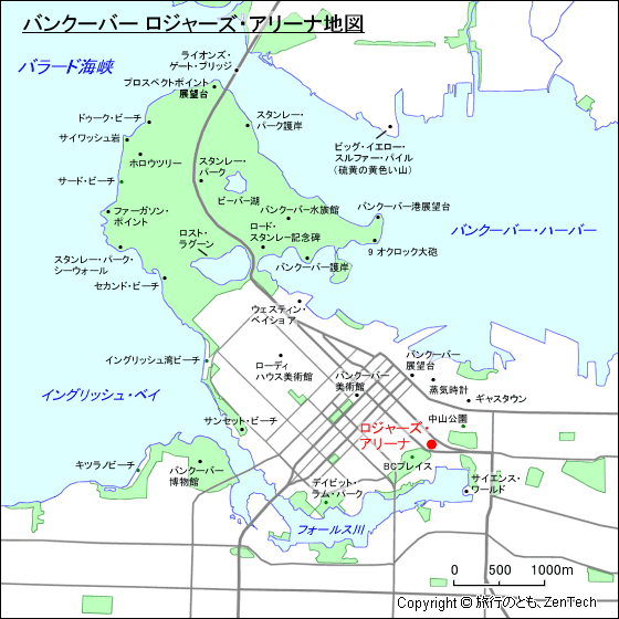 ロジャーズ・アリーナ地図