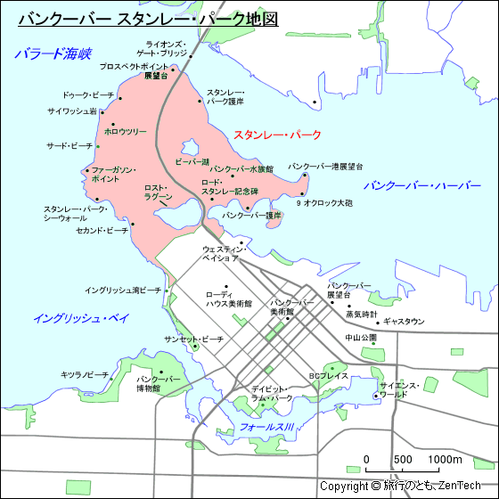 バンクーバー スタンレー・パーク地図