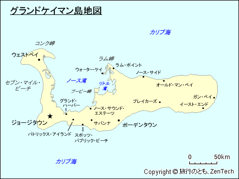 グランドケイマン島地図