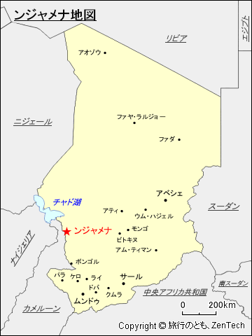 ンジャメナ地図