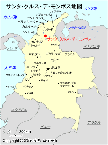 サンタ・クルス・デ・モンポス地図
