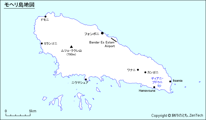 モヘリ島地図