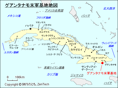 グアンタナモ米軍基地地図