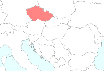 中央ヨーロッパにおけるチェコ共和国の位置