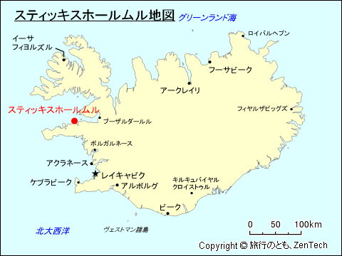 スティッキスホールムル地図