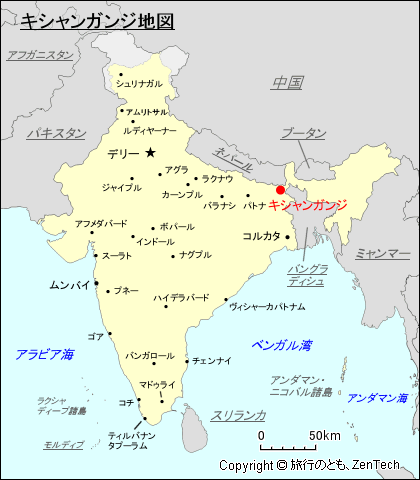 キシャンガンジ地図