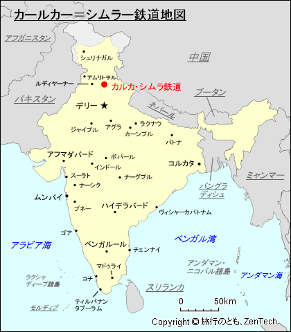 カールカー＝シムラー鉄道地図