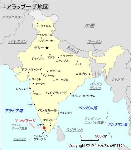 アラップーザ地図