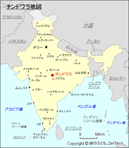 チンドワラ地図