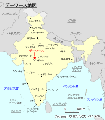 デーワース地図