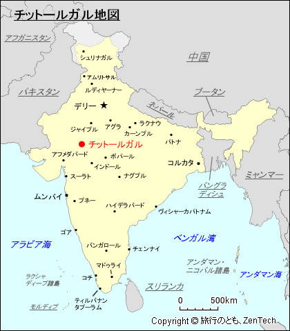 チットールガル地図
